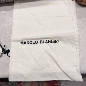 Manolo Blahnik Cream Shoe Bag